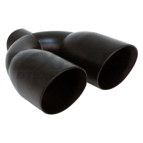 Different Trend Black Powder Coated Series Round Dual Exhaust Tip