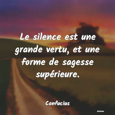 Le Silence Est Une Grande Vertu Et Une Forme De S