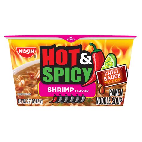 Nissin Hot Spicy With Shrimp Ramen Noodle Soup Shop Soups Chili