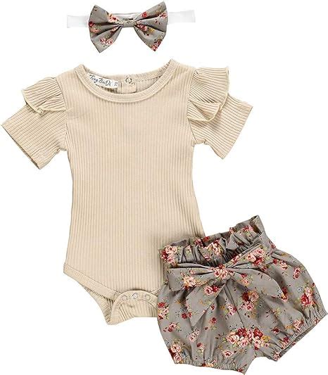 erthome Tenue de vêtements pour bébé Nouveau né bébé Filles vêtements