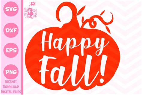 Fall Svg Happy Fall Svg Pumpkin Svg