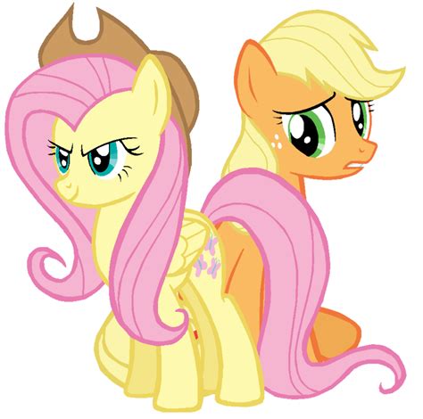 1971991 Safe Artist Twilirity Applejack Fluttershy Earth Pony