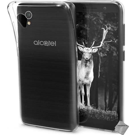 Coque Silicone Gel Fine Pour Alcatel 1 Verre Trempe TPU TRANSPARENT