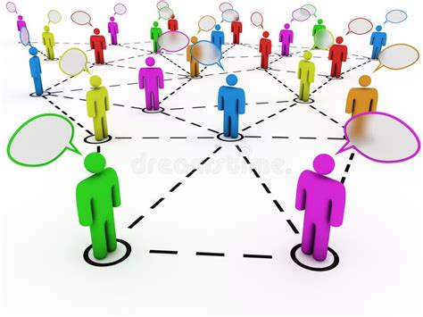 People Connected With Speech Bubbles Stock Illustration Illustration