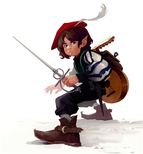 [OC] Ricdon Craigfeather Lightfoot Halfling Bard : r/characterdrawing