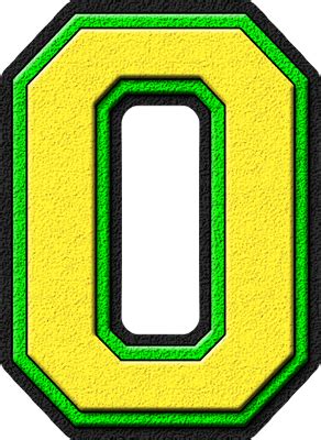 Presentation Alphabets Yellow Kelly Green Varsity Letter O Artofit