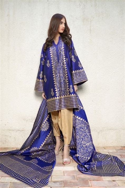 Printed And Plain Silk Dresses Latest Katan Silk Dress For Girls