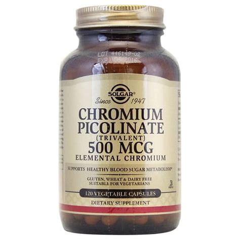 Solgar Chromium Picolinate Mcg Vegetable Capsules Walmart