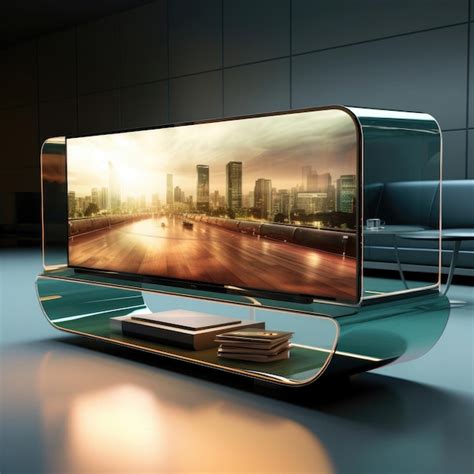 Premium Photo | Hitech television unit hologram TV Generative ai