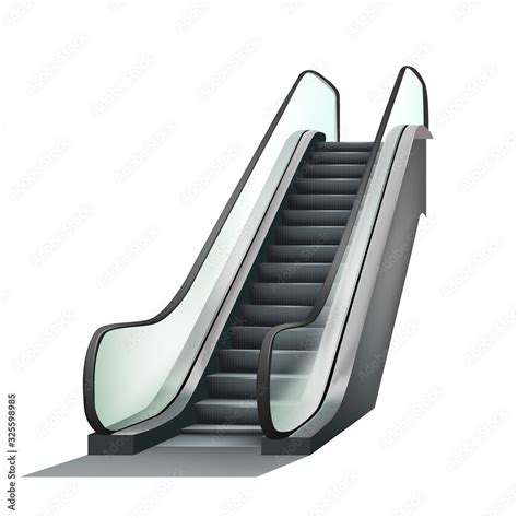 Escalator Airport Electronic Equipment Vector Speed Stairway Escalator