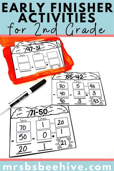 The Printable Early Finisher Activities For 2nd Grade Are Included With