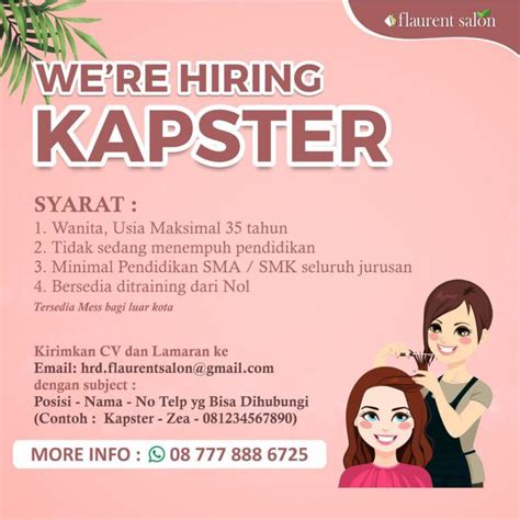 Lowongan Kerja Kapster Di Flaurent Salon LokerJogja ID