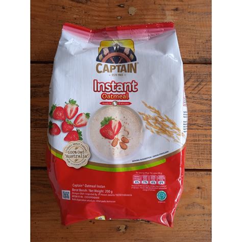 Jual Captain Oats Instant Oatmeal 200g Shopee Indonesia