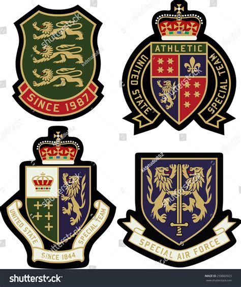 Classic Heraldic Royal Emblem Badge Shield Stock Vector Royalty Free