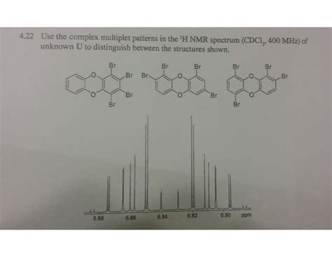 Solved Use The Complex Multiplet Patterns In The 1 H NMR Chegg