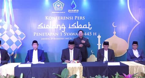 Pemerintah Tetapkan Hari Raya Idul Fitri H Jatuh Pada Rabu