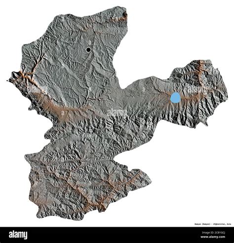 Shape Of Bamyan Province Of Afghanistan With Its Capital Isolated On