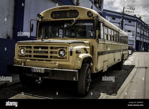 Big School Bus Yellow Color Gmc Truck Model 6000 Stock Photo Alamy