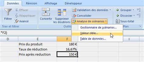 Valeur Cible Dans Excel