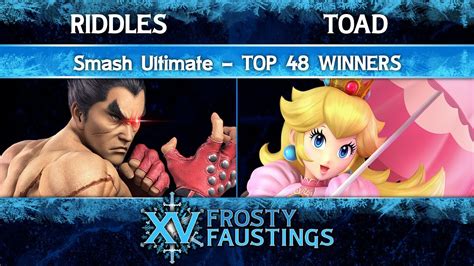 Frosty Faustings Xv 2023 Top 48 Winners Riddles Kazuya Terry Vs Toad Peach Smash