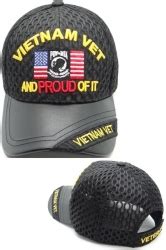 Vietnam Era Veteran National Defense Medal Mens Cap Black Adjustable