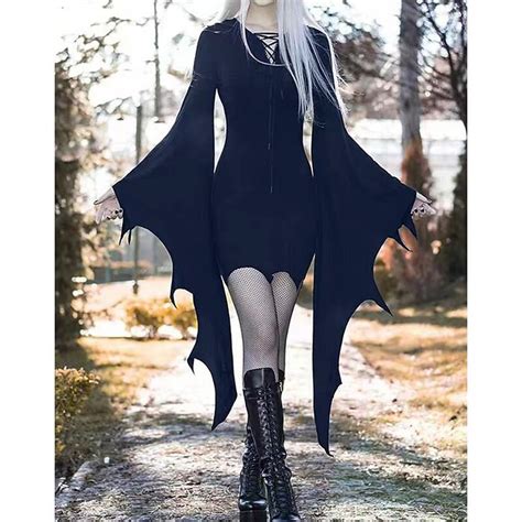 Retro Vintage Punk And Gothic Medieval Dress Masquerade Witches Womens