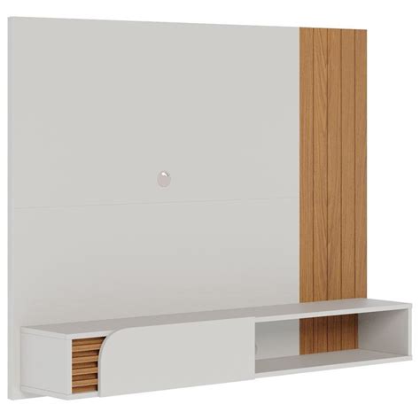 Painel Para Tv Home Suspenso Ambiente Jurer Off White Matte Freij