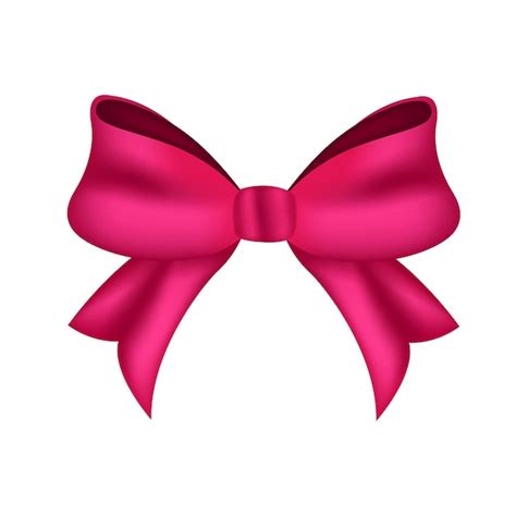 Premium Vector Pink Satin Bow Icon