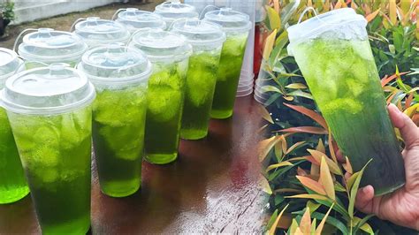 bongkar resep usaha es teh hijau warna hijau bagus tidak mudah basi