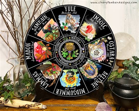 Wicca Wheel Of The Year Pagan Wheel Of The Year Etsy Canada