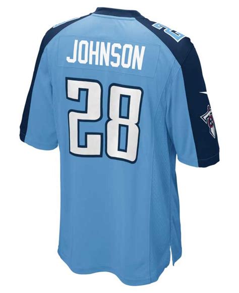 Nike Mens Chris Johnson Tennessee Titans Game Jersey In Blue For Men