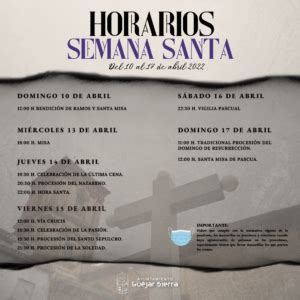 Horario Semana Santa Ayuntamiento De G Jar Sierra Granada