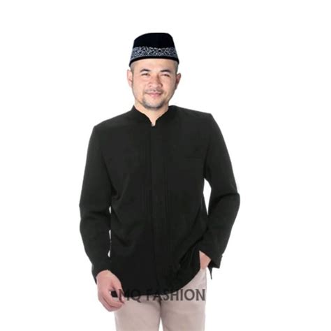 Jual Baju Muslim Jasko Jas Koko Mq Fashion Opnaisel Mq Fashion Hitam