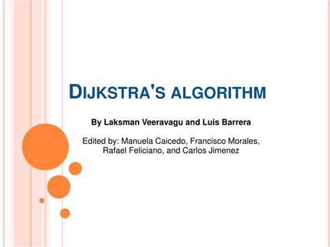 Dijkstra Algorithm Pdf