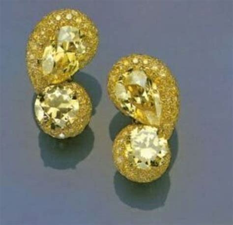 Solid 925 Sterling Silver Yellow Pear Round Beautiful Studs Earrings
