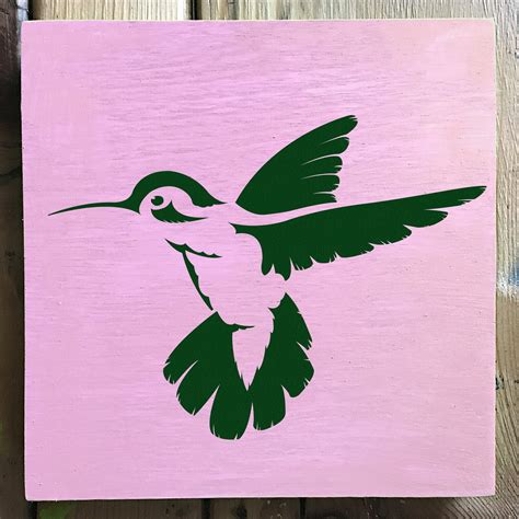 Hummingbird Stencil Reusable Craft And Diy Stencils S10151 Etsy