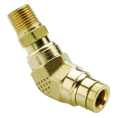 Parker Hannifin 179PMT 6 2 Brass Male Elbow Swivel 45 Degree