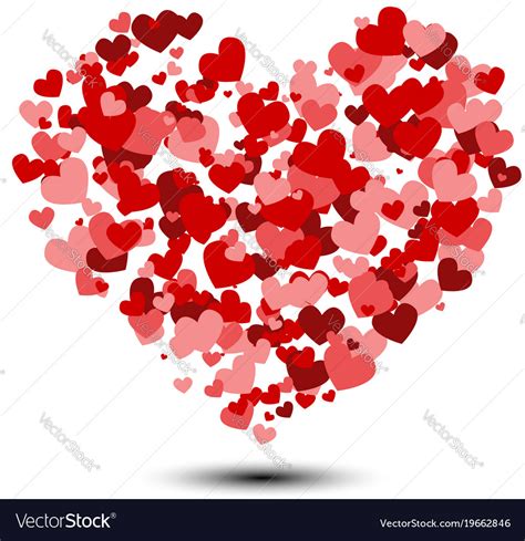 Heart background with lot of valentines hearts Vector Image