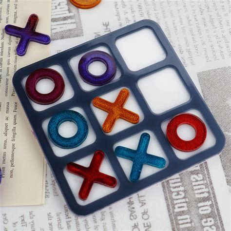 Tic Tac Toe Mold Resin 3d Tic Tac Toe Game Silicone Mold Tic Etsy