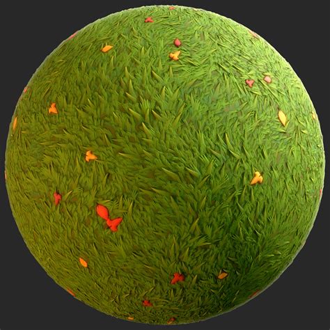 Artstation Stylized Grass Material Game Assets