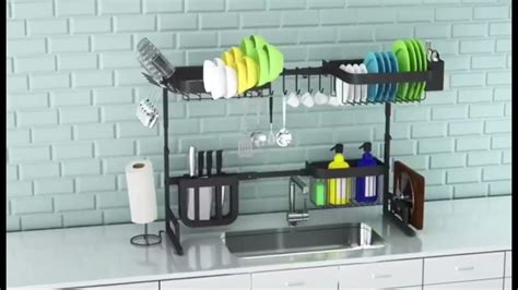 Merrybox Over The Sink Dish Drying Rack Youtube