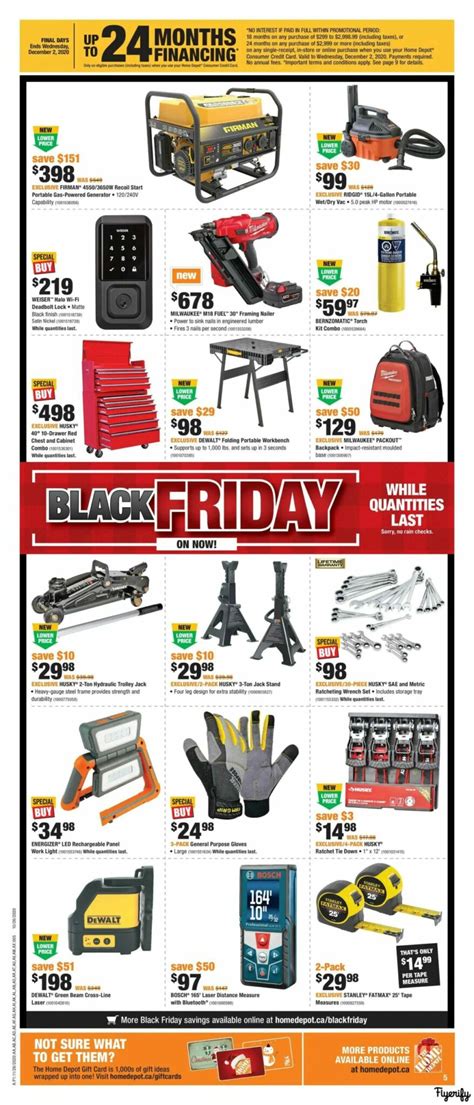 Home Depot Black Friday Canada Sale Flyer