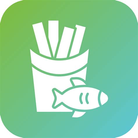 Fish And Chips Vector Icon Style 22365938 Vector Art at Vecteezy