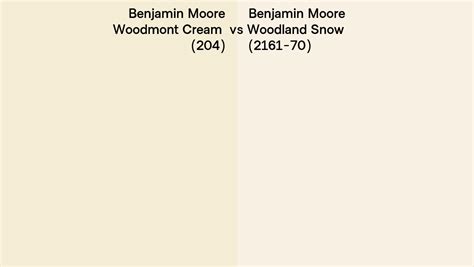 Benjamin Moore Woodmont Cream Vs Woodland Snow Side By Side Comparison