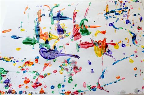 Rainbow Marble Painting Process Art - Preschool Inspirations