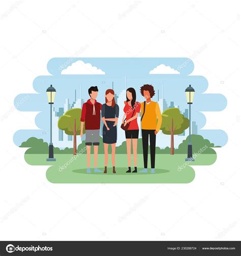 Couple Friends Cartoon Stock Vector By ©jemastock 230288724