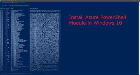 How To Install Azure PowerShell Module In Windows 10 Technoresult