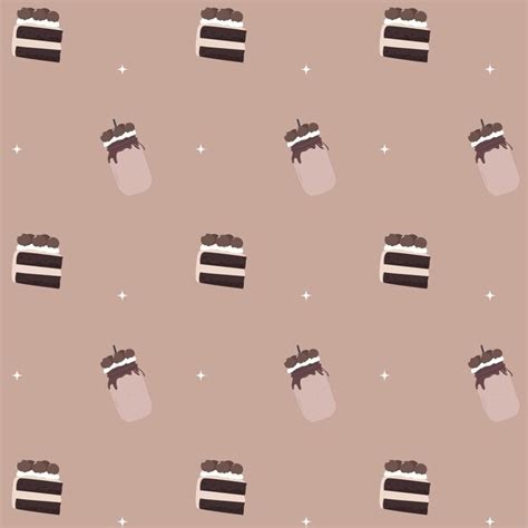 Premium Vector Seamless Pattern With Cups Pattern With Sweets Pattern