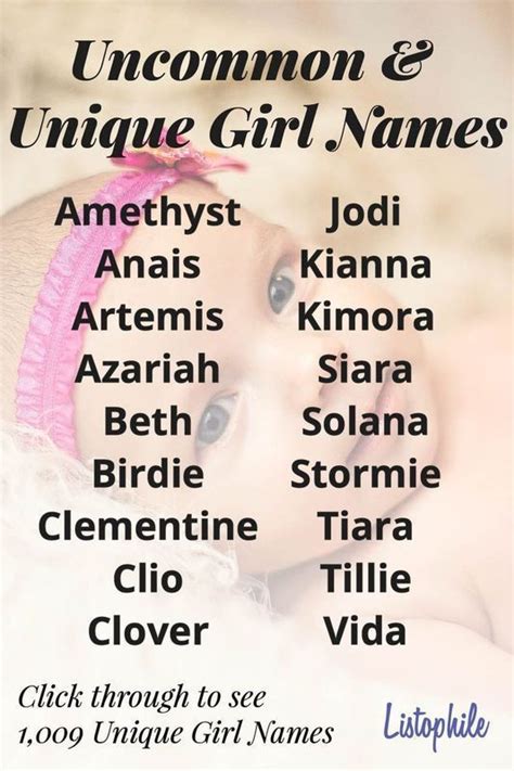 Cute One Syllable Girl Names Artofit