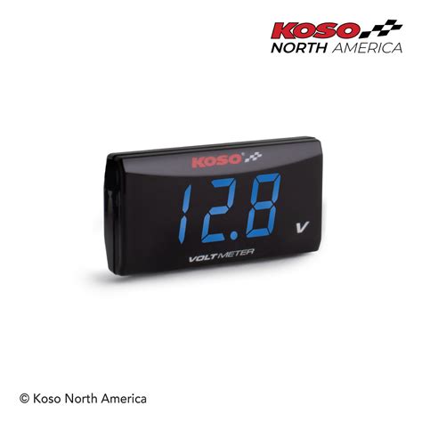 Super Slim Style Volt Meter Blue Koso North America